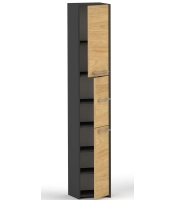 Słupek LUNA 30 cm 3D czarny / antracyt